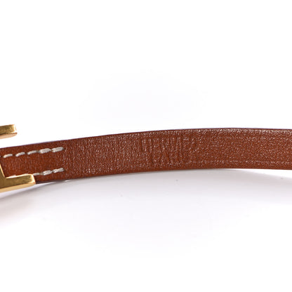 Hermes Barenia Hapi 3 MM Triple Tour Bracelet Fauve 5 of 7