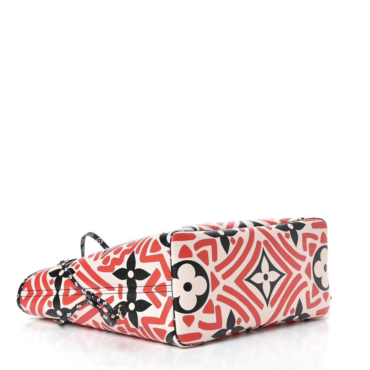 Monogram Giant Crafty Neverfull MM Creme Rouge Black