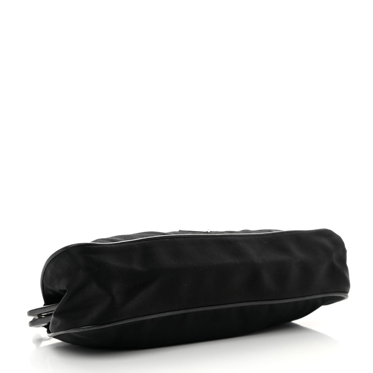 Prada Tessuto Nylon Nappa Kisslock Shoulder Bag Black 4 of 14