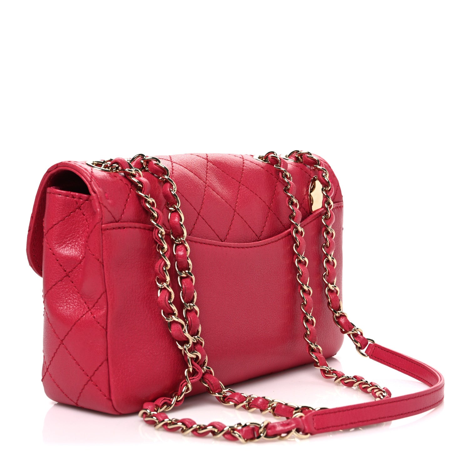 Chanel Goatskin Quilted Coco Curve Flap Messenger Flap Dark Pink 3 of 11