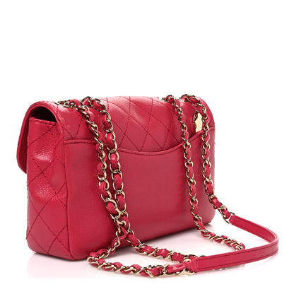 Chanel Goatskin Quilted Coco Curve Flap Messenger Flap Dark Pink 3 of 11