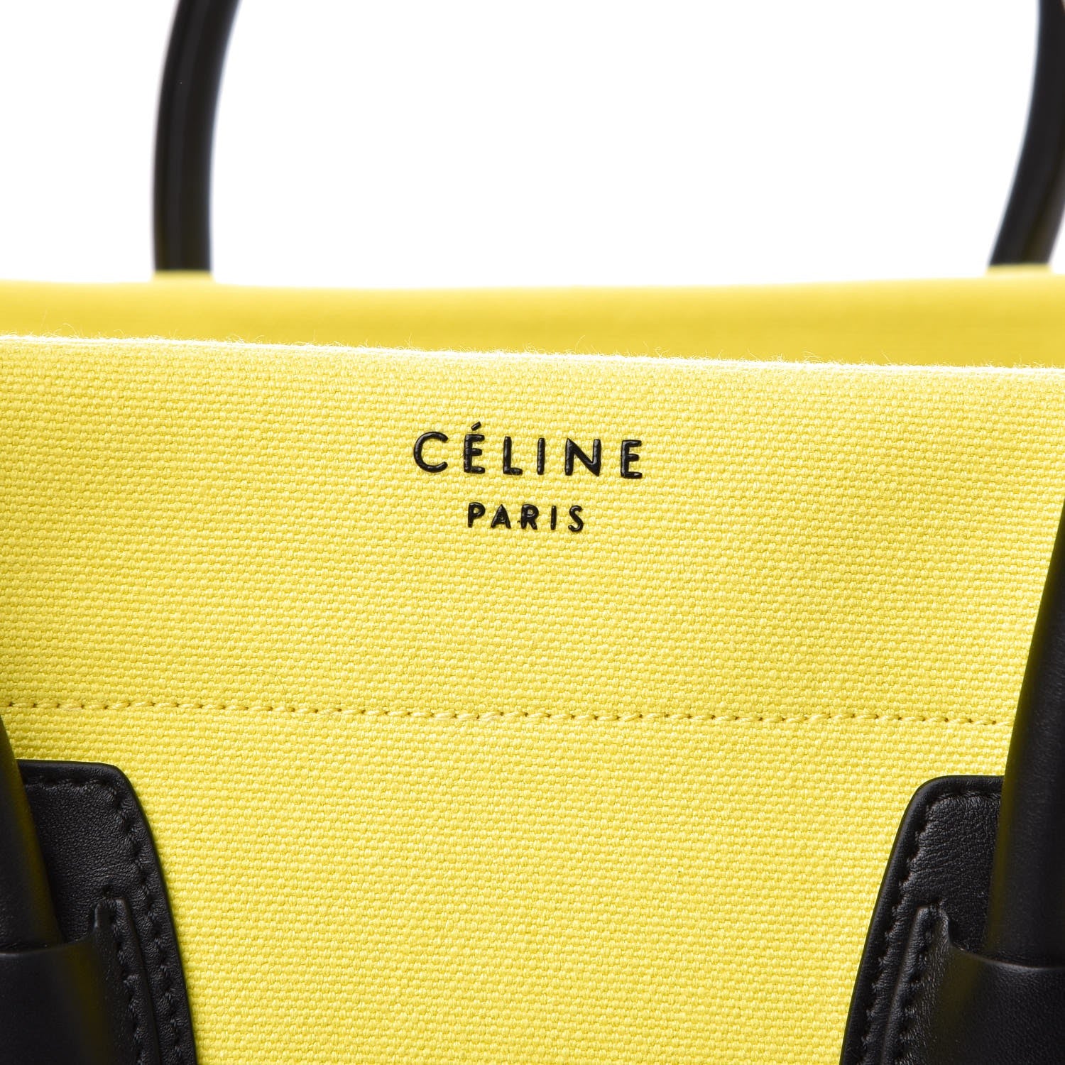 Celine Cotton Canvas Medium Phantom Luggage Yellow 8 of 8