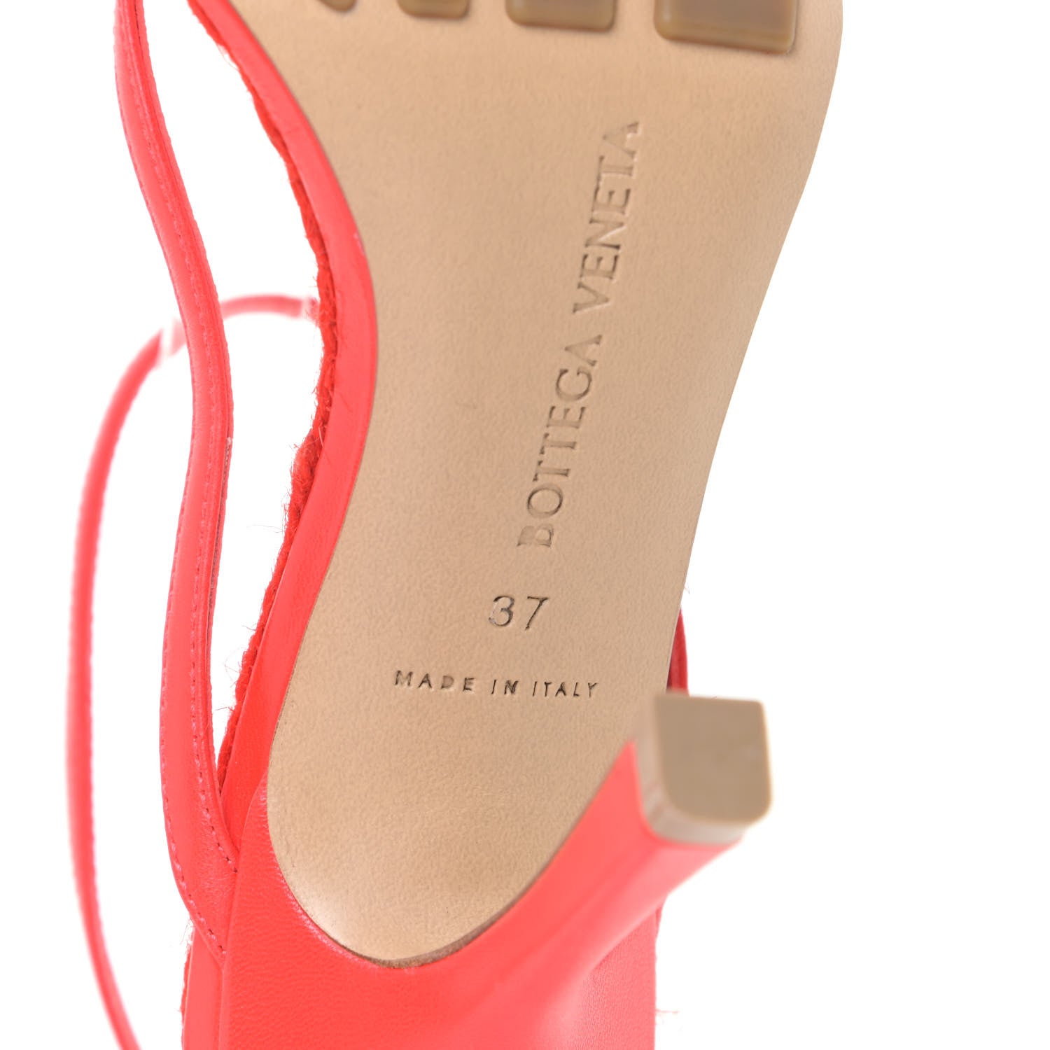 Bottega Veneta Nappa Rope Stretch Multi Strap 90mm Sandals 37 Tomato 9 of 10