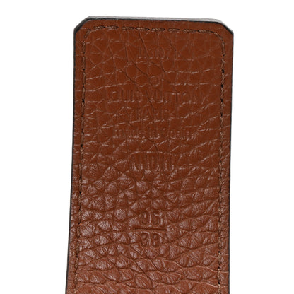 Louis Vuitton Calfskin 30mm LV Initiales Reversible Belt 95 38 Black Brown 5 of 5