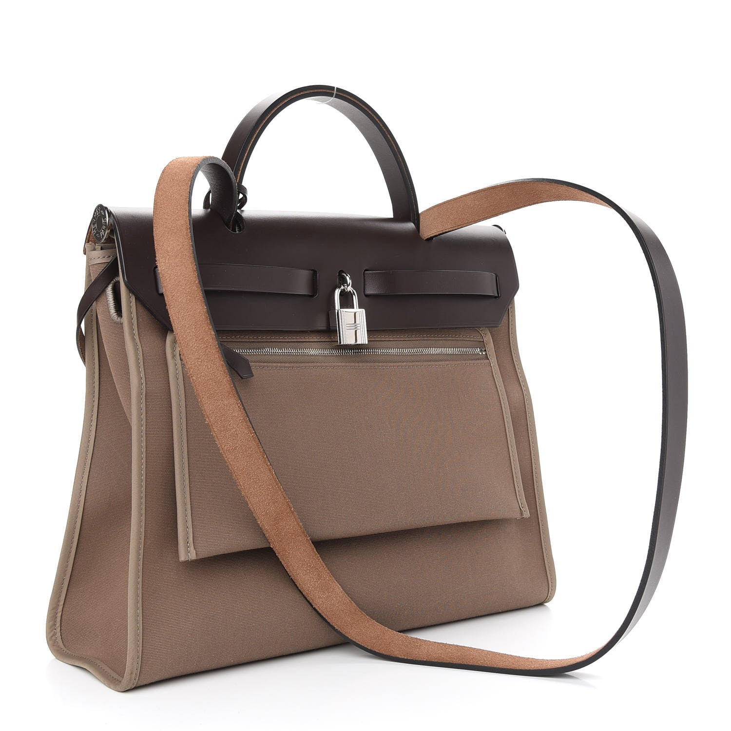 Hermes Vache Hunter Toile Herbag Zip 31 PM Etoupe Ebene 3 of 10