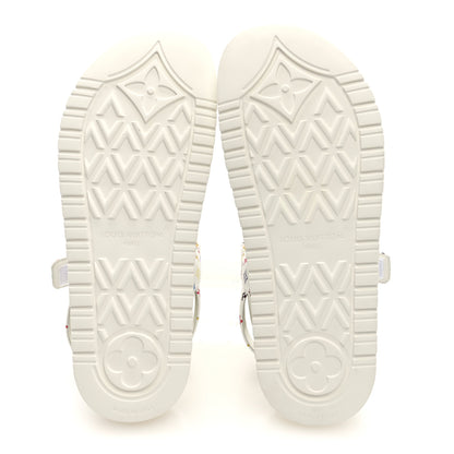 Louis Vuitton LV X TM Monogram Multicolor LV Sunset Flat Comfort Mule 39 White 6 of 9