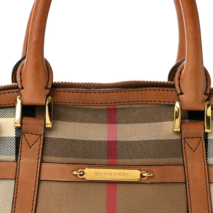 Burberry Bridle Calfskin House Check Small Orchard Bowling Bag Brown Ochre 9 of 14