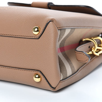 Burberry Derby Calfskin House Check Small Camberley Dark Sand 10 of 12
