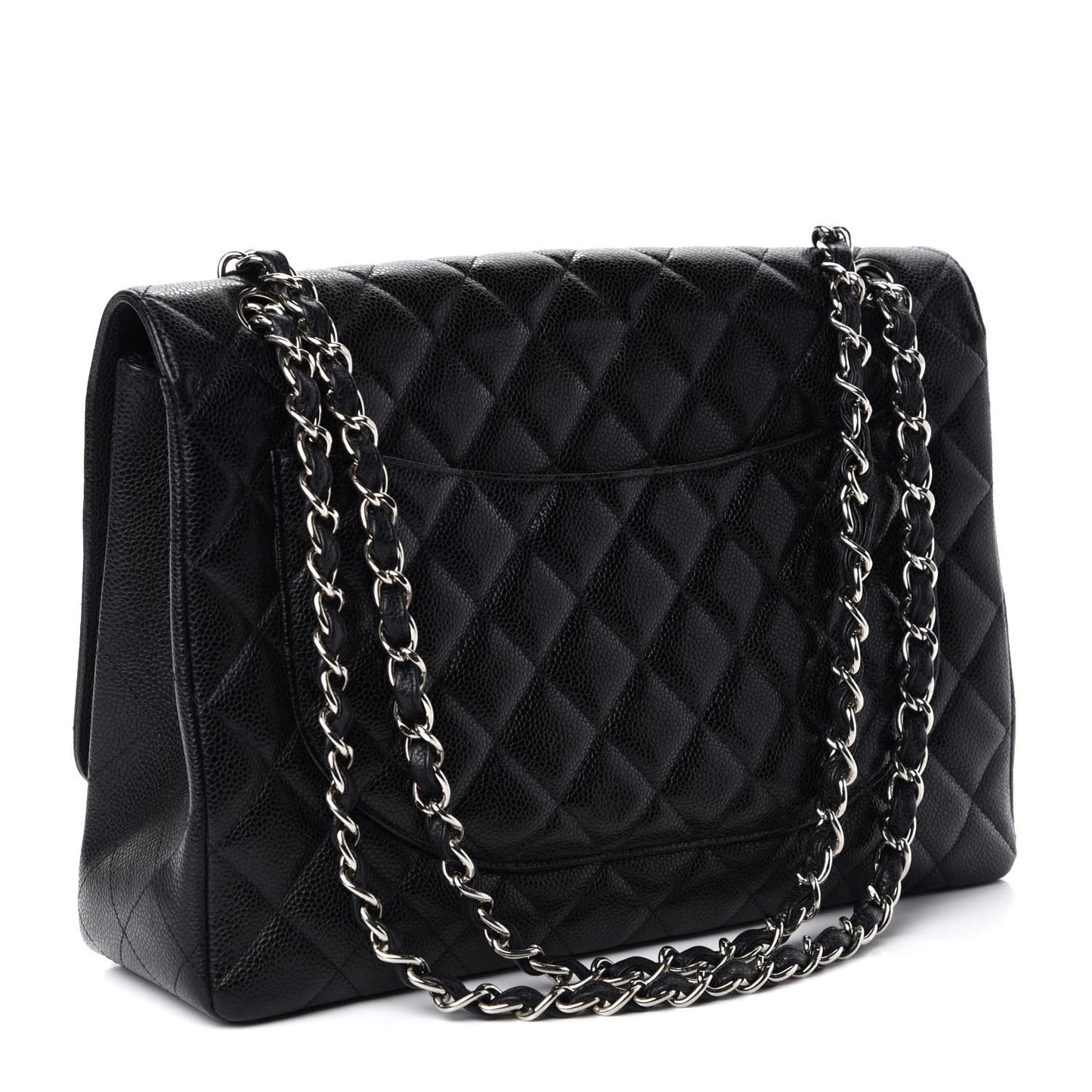 Caviar Quilted Maxi Single Flap Black