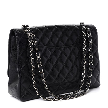Chanel Caviar Quilted Maxi Single Flap Black 4 of 12
