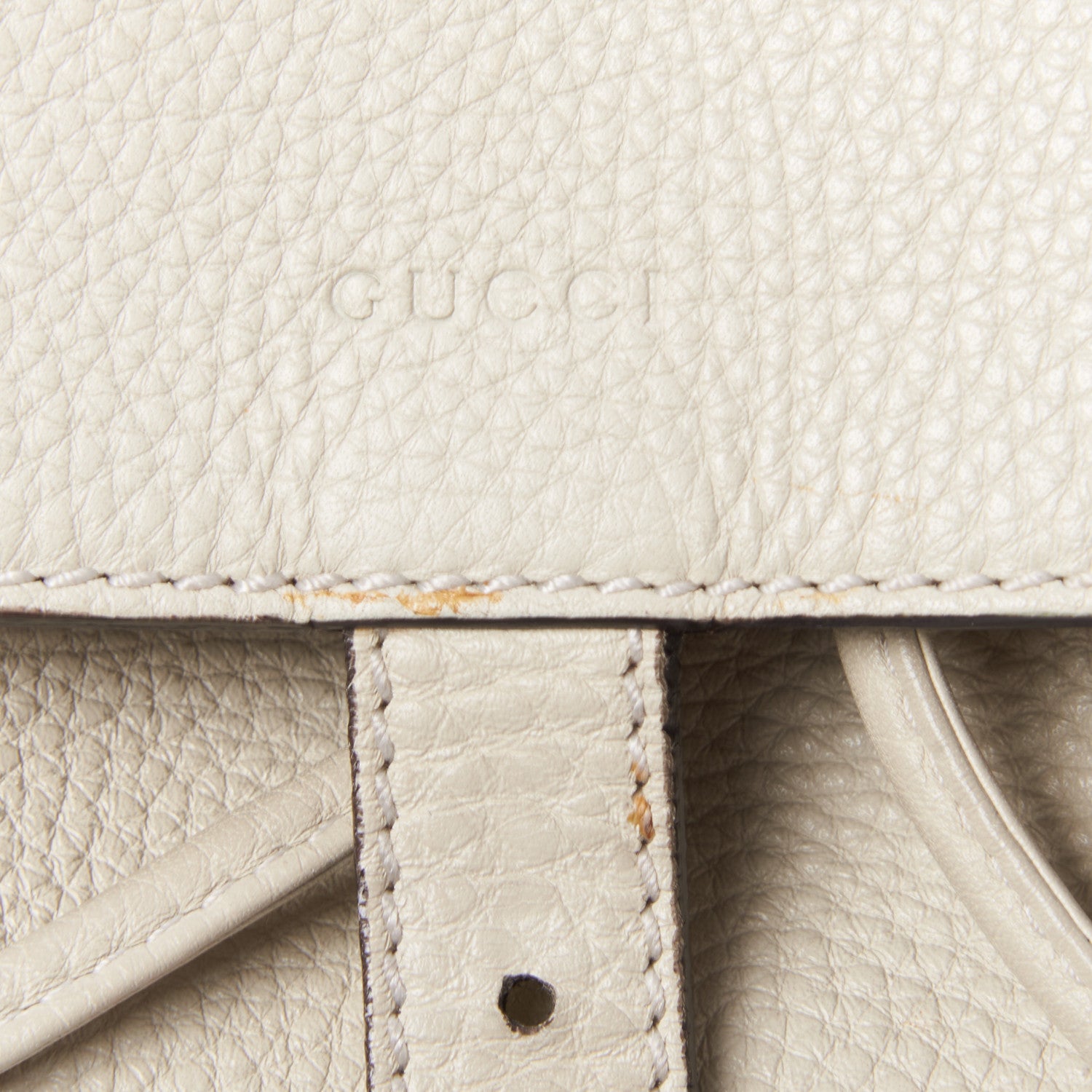 Gucci Cellarius Calfskin Medium Bamboo Backpack Mystic White 12 of 13