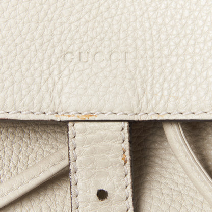Gucci Cellarius Calfskin Medium Bamboo Backpack Mystic White 12 of 13