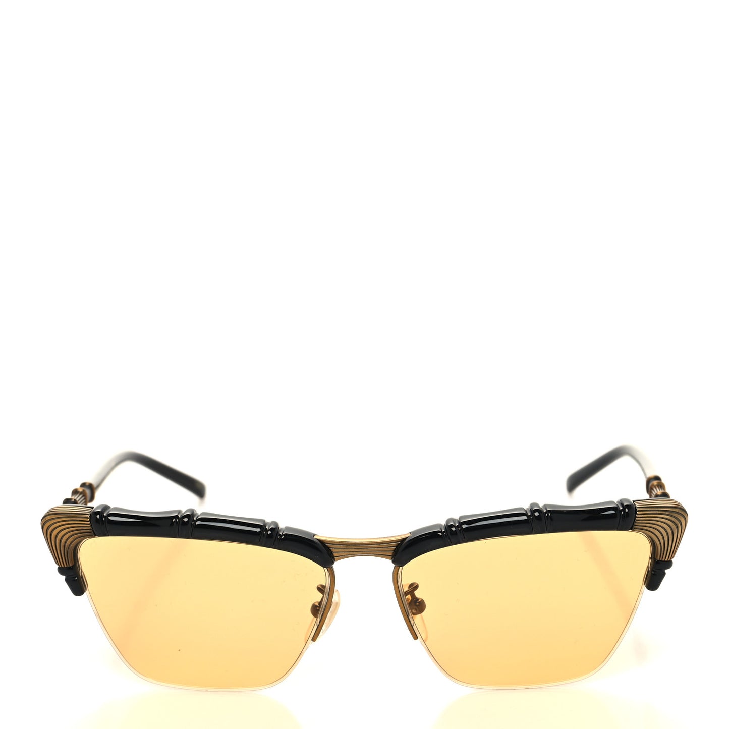 Acetate Metal Bamboo Sunglasses GG660S Black Yellow
