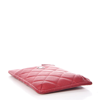 Chanel Caviar Quilted Classic Flat Wallet Pouch Pink 4 of 8