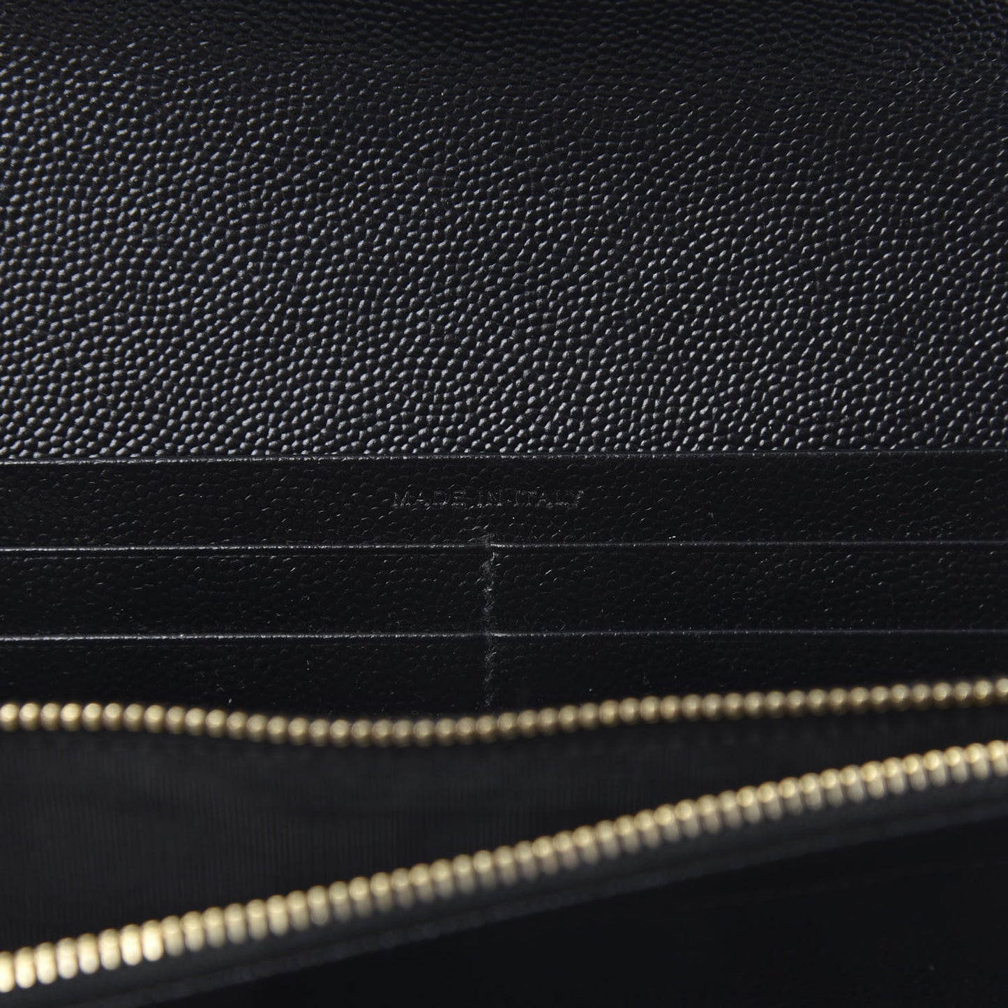 Grain De Poudre Matelasse Chevron Monogram Flap Wallet Black