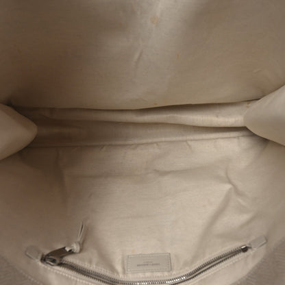 Saint Laurent Cotton Linen Rive Gauche Tote Light Shell 5 of 12