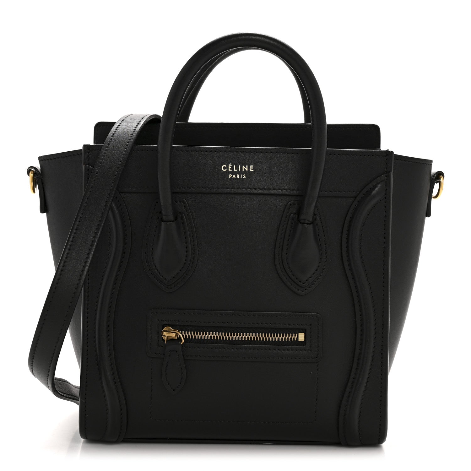Celine Smooth Calfskin Nano Luggage Black 8 of 13