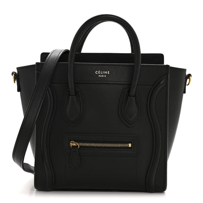 Celine Smooth Calfskin Nano Luggage Black 8 of 13