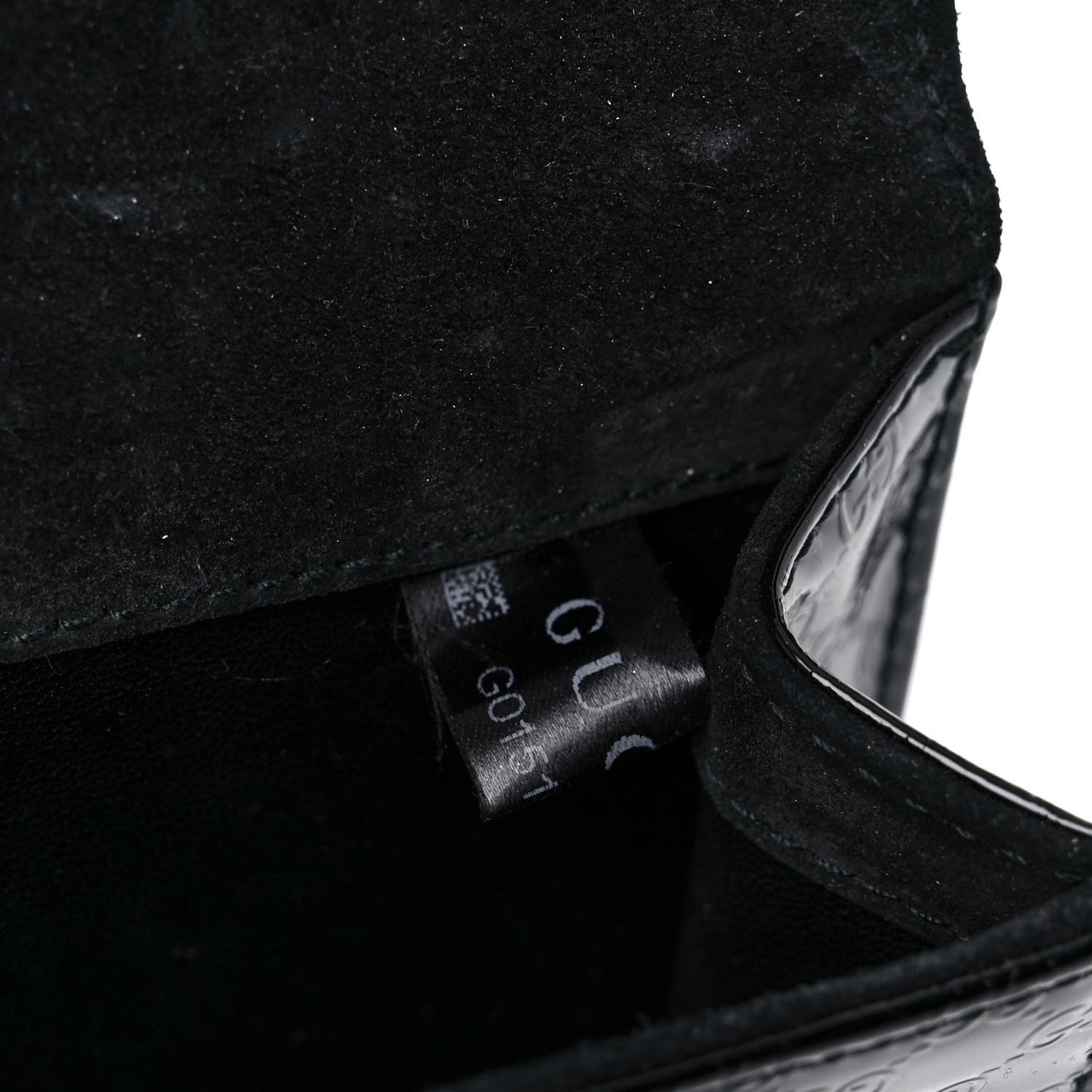 Patent Microguccissima Small Broadway Clutch Black