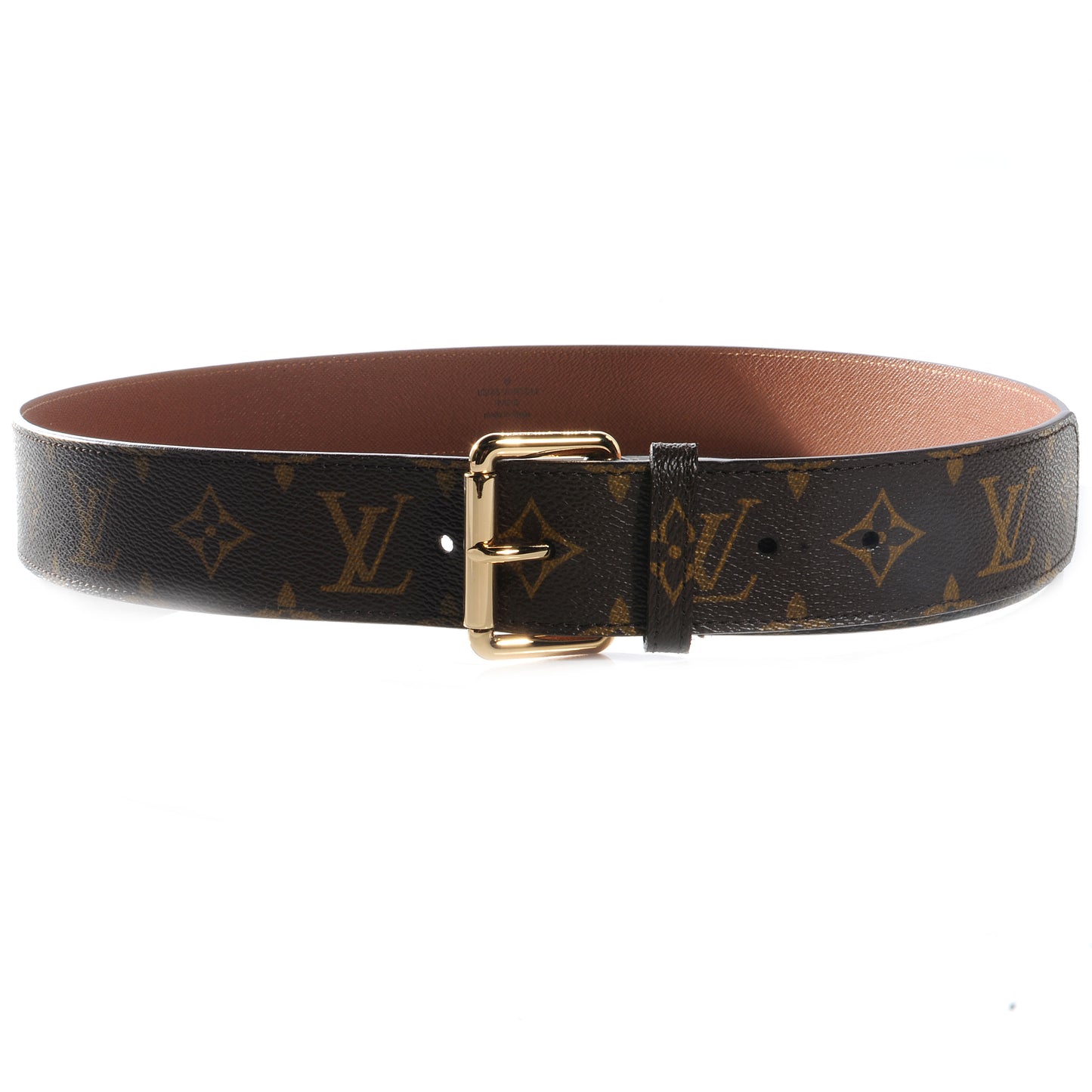 Monogram Belt Gold Buckle 95 38