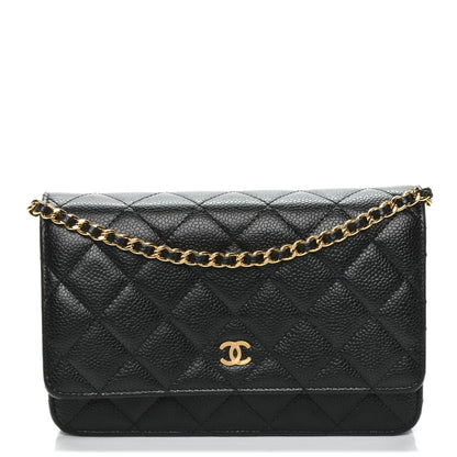 Chanel Caviar Quilted Wallet On Chain WOC Black 1 of 8