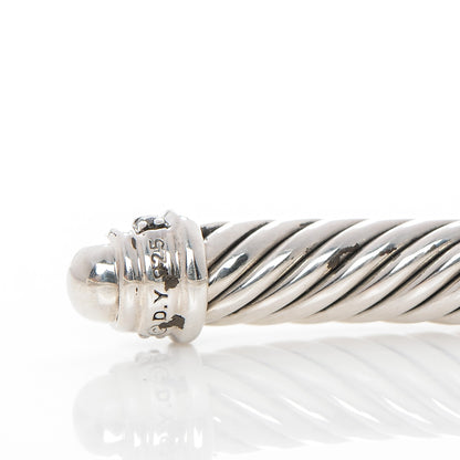 David Yurman Sterling Silver Diamond 5mm Cable Classics Dome Bracelet 4 of 6