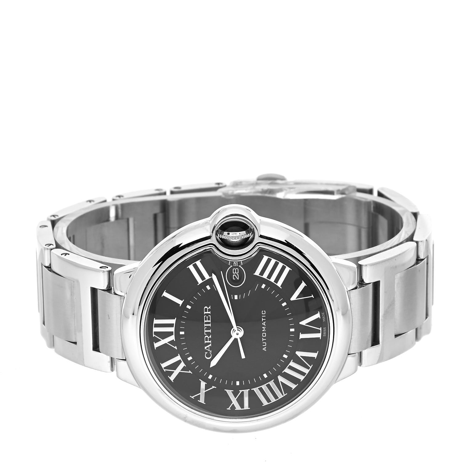 Cartier Stainless Steel 42mm Ballon Bleu De Cartier Automatic Watch Black 2 of 4