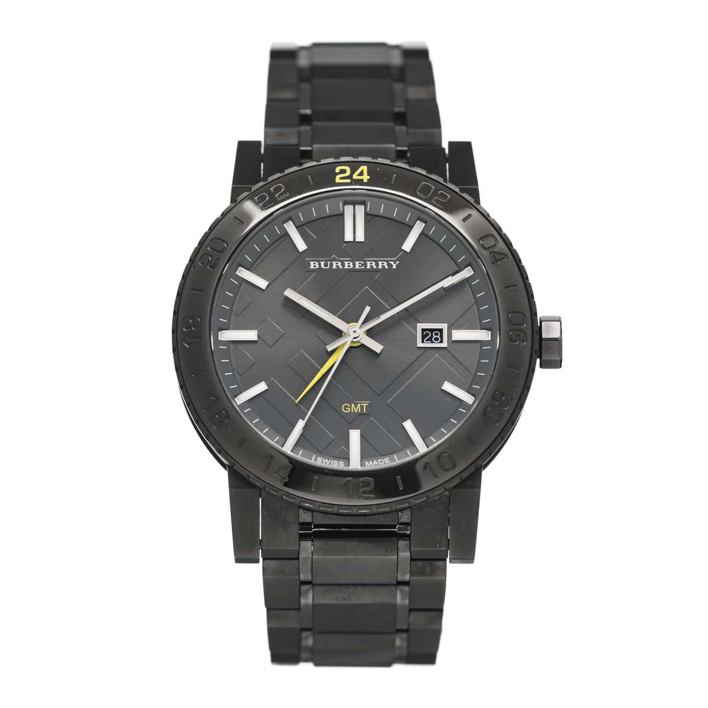 PVD Stainless Steel 43mm GMT The City Quartz Watch Black BU9340