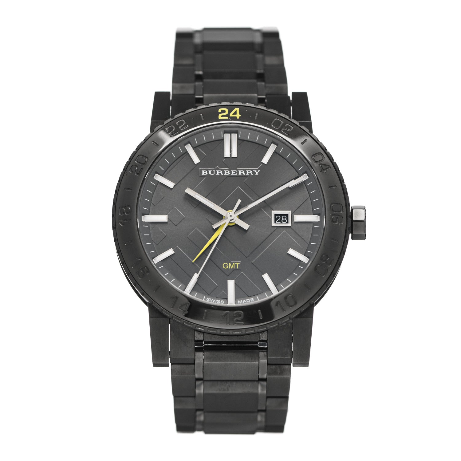 Burberry PVD Stainless Steel 43mm GMT The City Quartz Watch Black BU9340 1 of 5