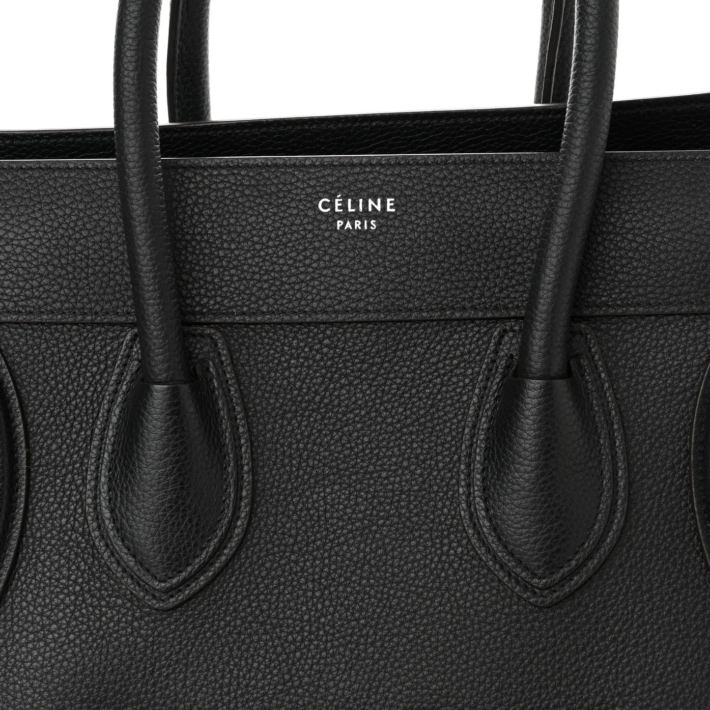 Drummed Calfskin Mini Luggage Black
