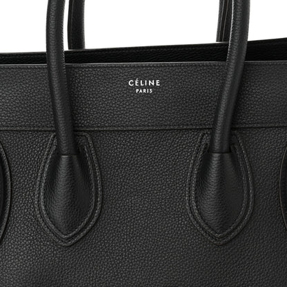 Celine Drummed Calfskin Mini Luggage Black 8 of 10