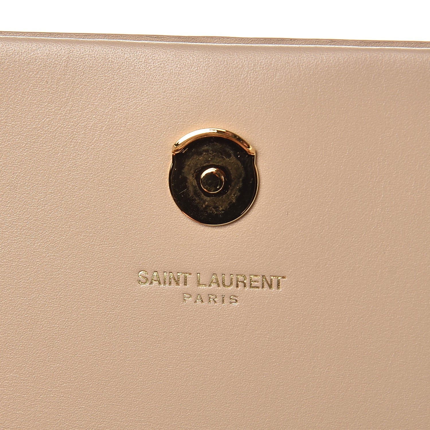 Saint Laurent Smooth Calfskin Classic Monogram Kate Tassel Chain Wallet Nude Powder 6 of 7