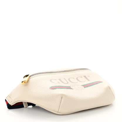 Gucci Grained Calfskin Small Logo Belt Bag White 4 of 10