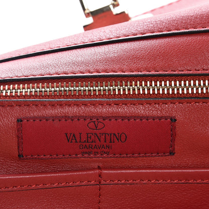 Valentino Garavani Vitello Medium Rockstud Tote Rosso Valentino 7 of 7