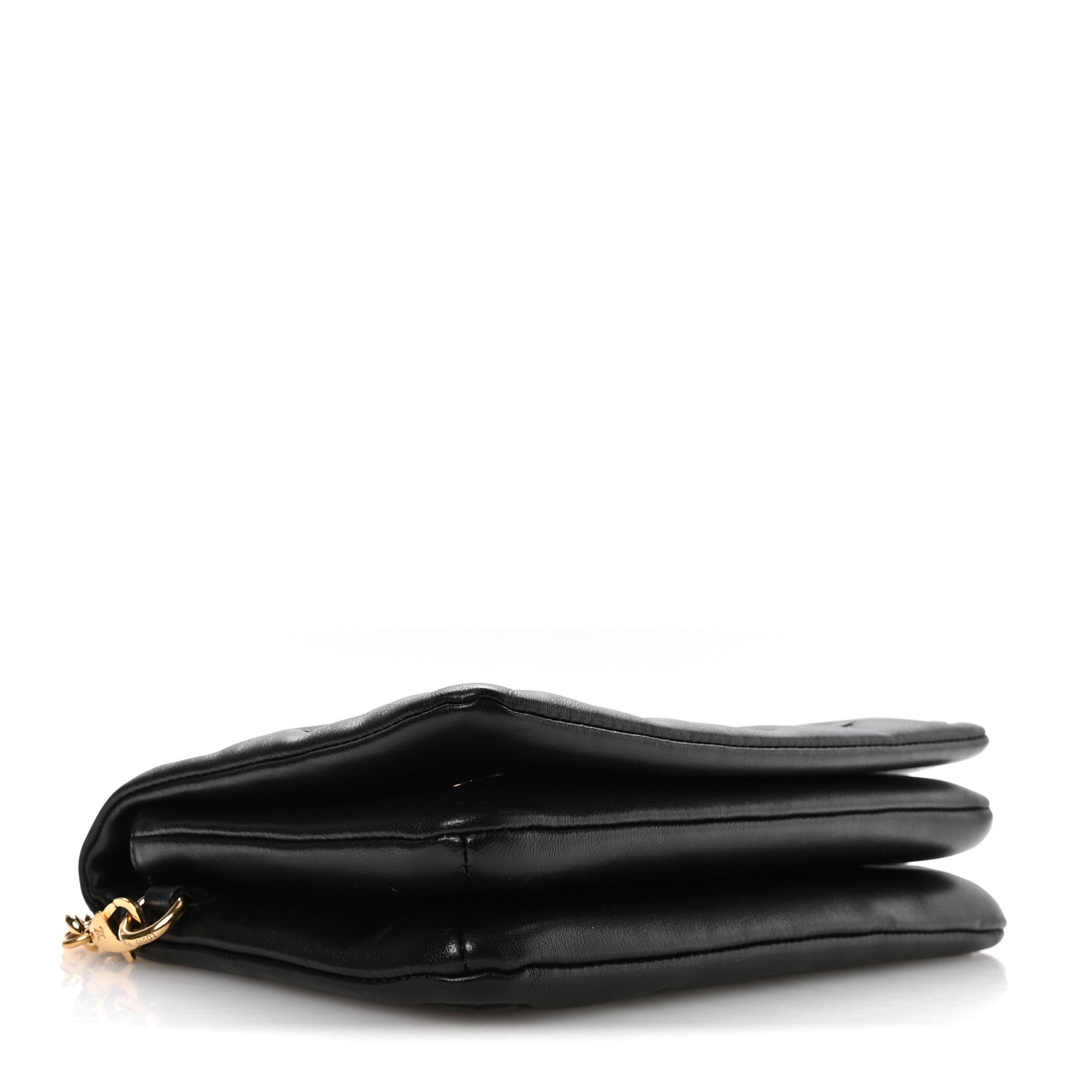 Louis Vuitton Lambskin Embossed Monogram Pochette Coussin Black 4 of 10