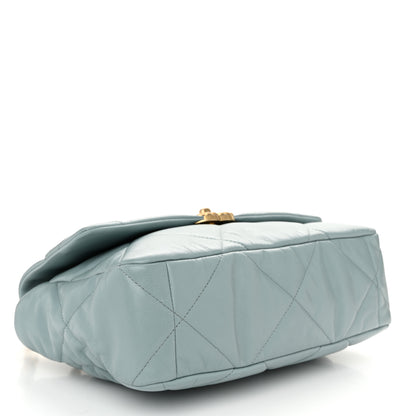 Chanel Lambskin Quilted Large Chanel 19 Flap Light Blue 4 of 11