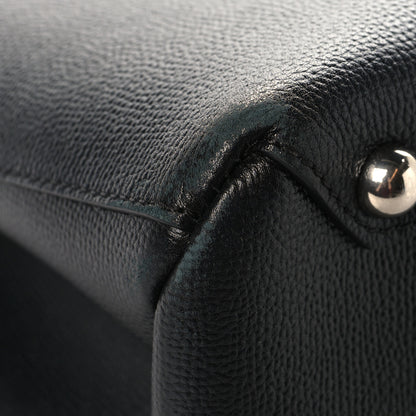 Burberry Derby Calfskin Medium Banner Tote Black 11 of 12