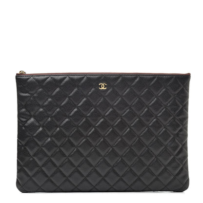 Chanel Caviar Quilted Large Cosmetic Case Black 1 of 7
