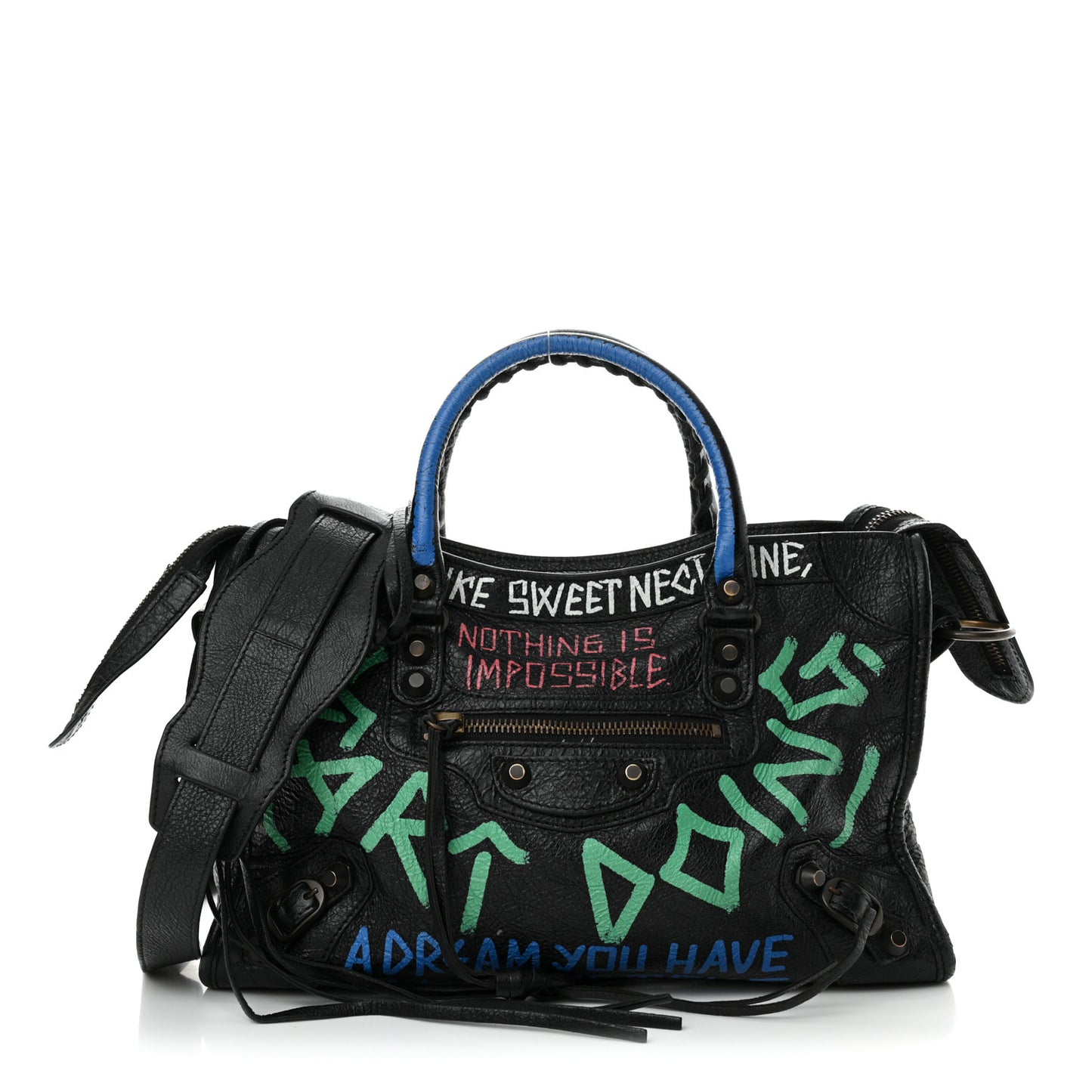 Agneau Graffiti All Over Classic Hardware S City Black Vert Rouge