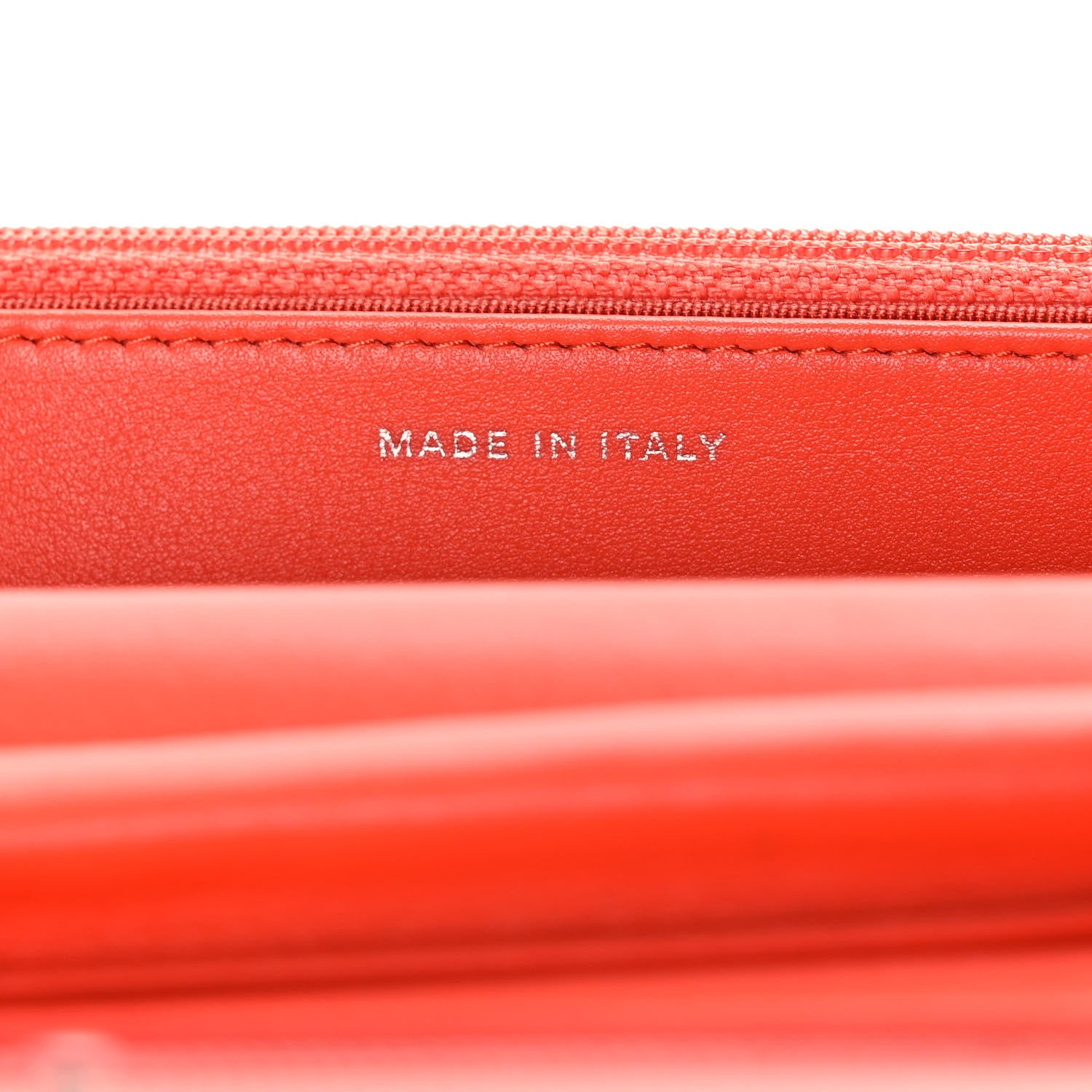 Chanel Lizard Wallet on Chain WOC Orange 7 of 13