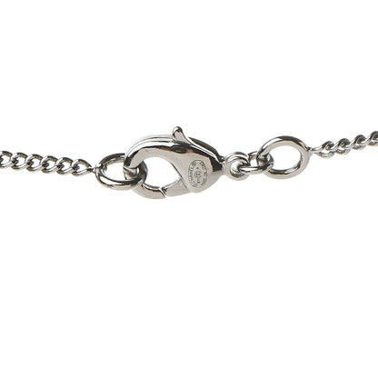 Chanel Ruthenium CC Drop Pendant Necklace Black Silver 4 of 5