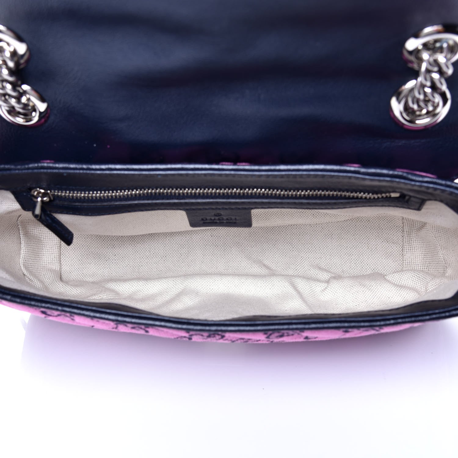 Gucci Monogram Multicolor Matelasse Diagonal Small GG Marmont Shoulder Bag Pink Blue 6 of 10