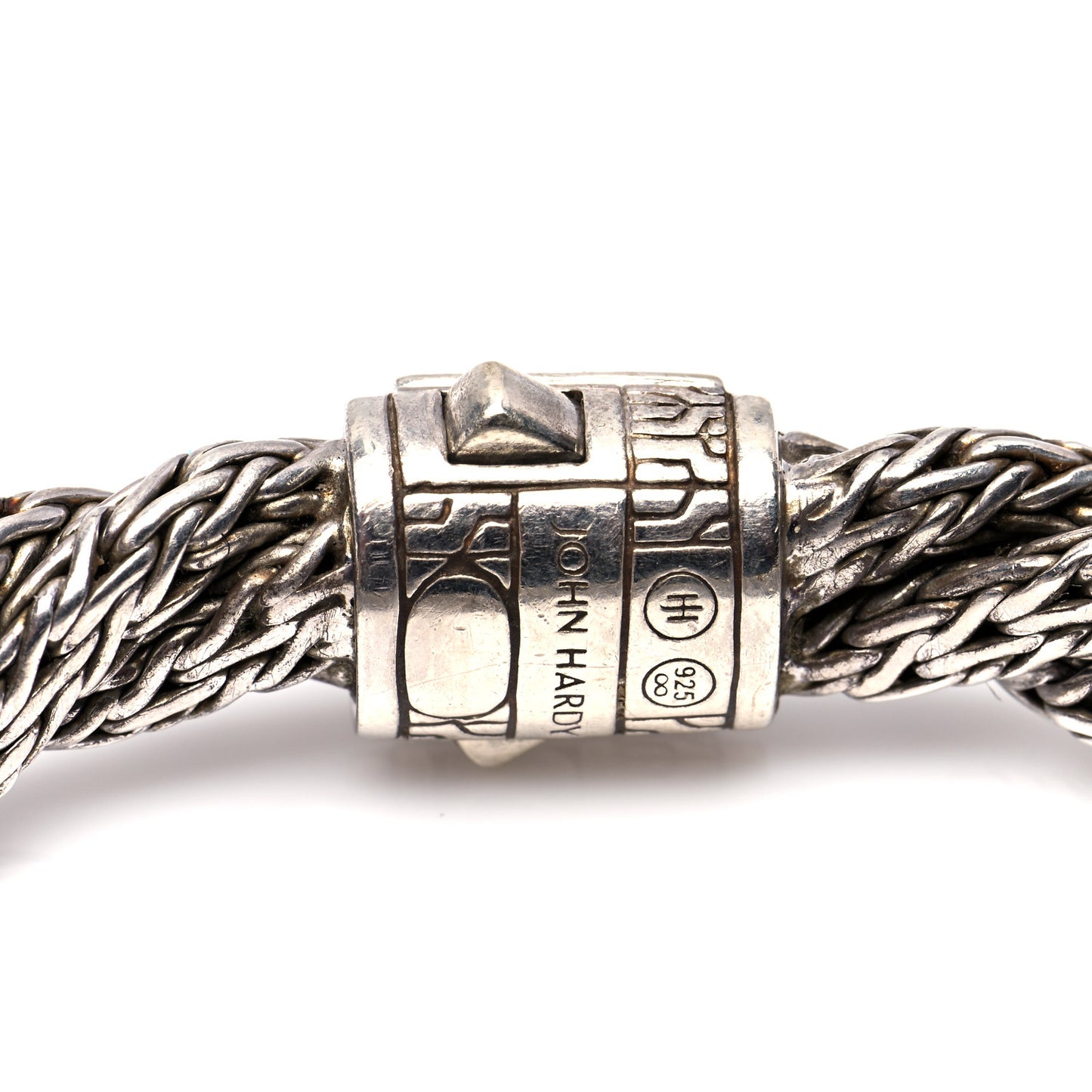 Sterling Silver Black Sapphire 10mm Twisted Classic Chain Bracelet