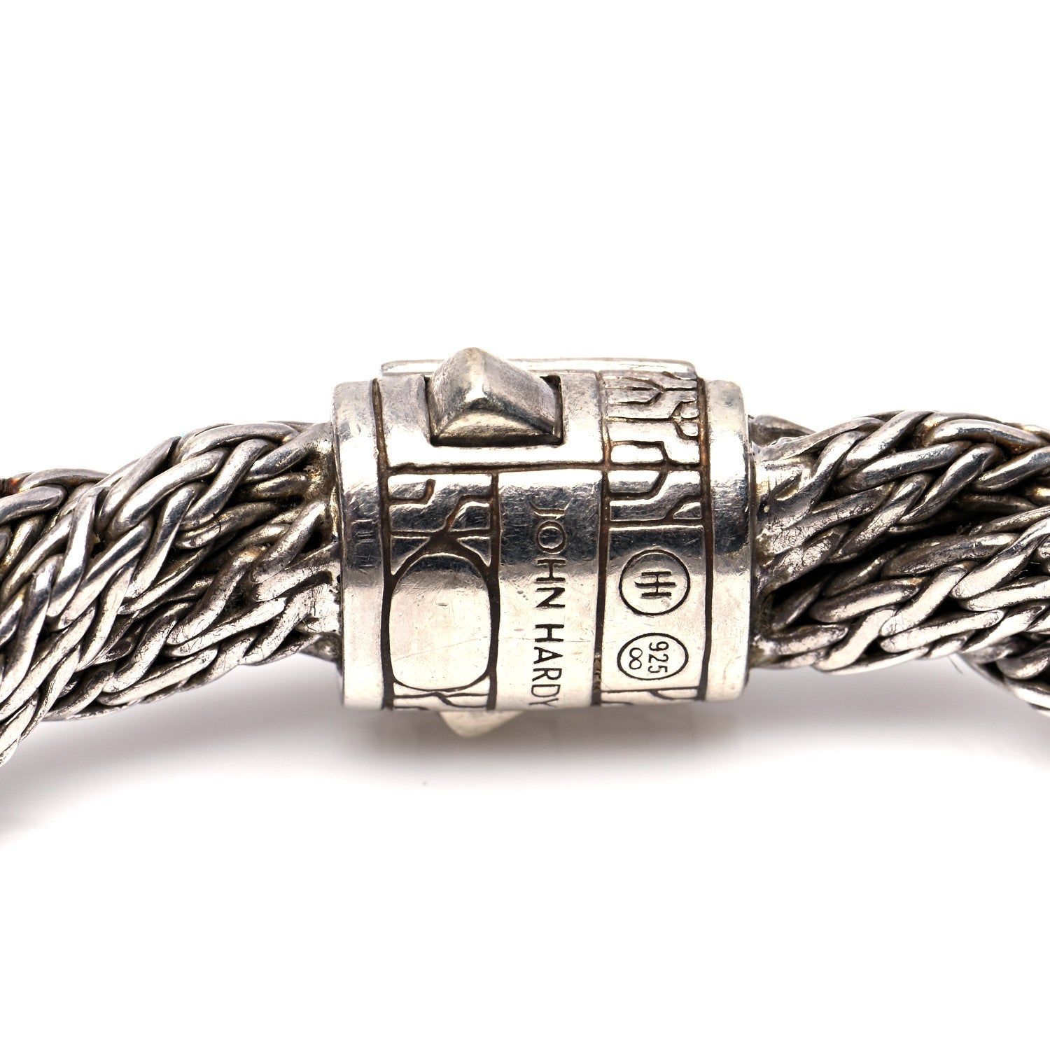 John Hardy Sterling Silver Black Sapphire 10mm Twisted Classic Chain Bracelet 5 of 7