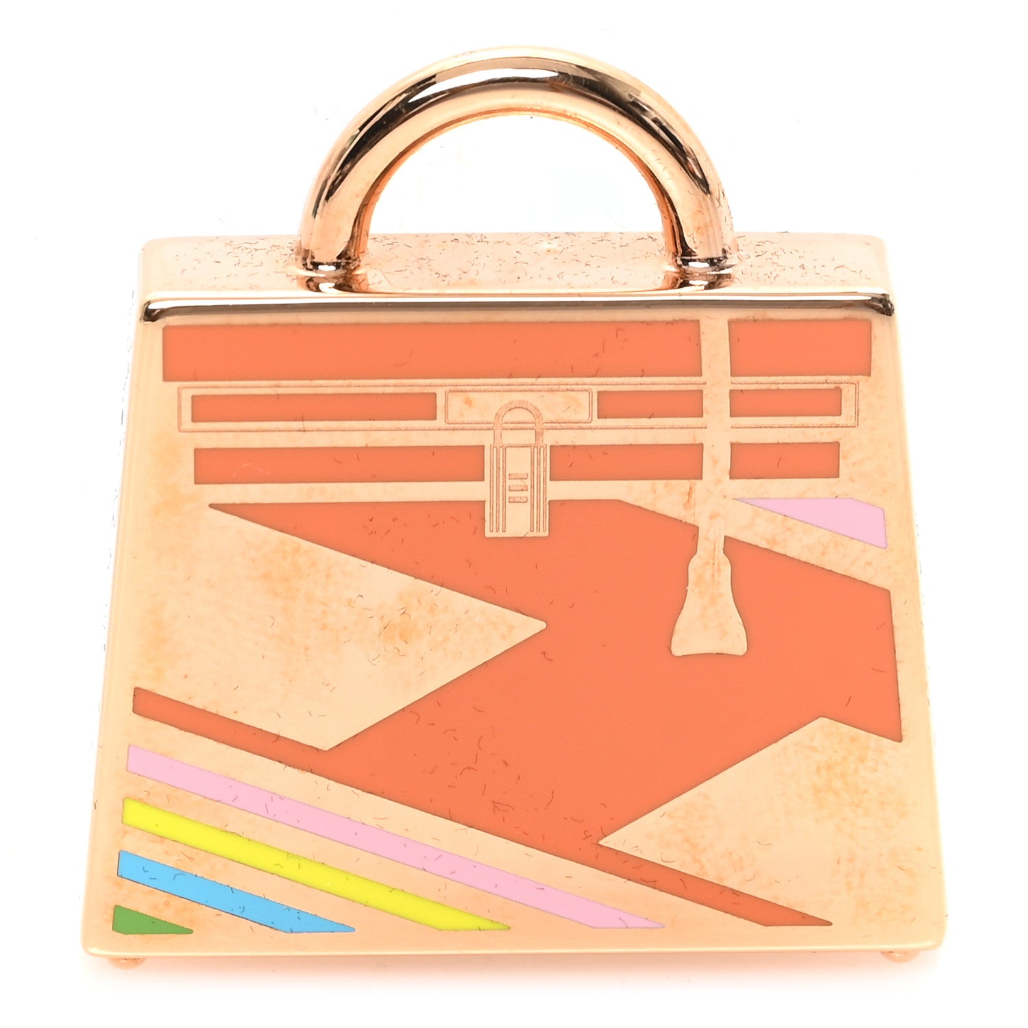 Hermes Metal Lacquer Laque H Vibration Kelly Curiosite Charm Acidule 1 of 3