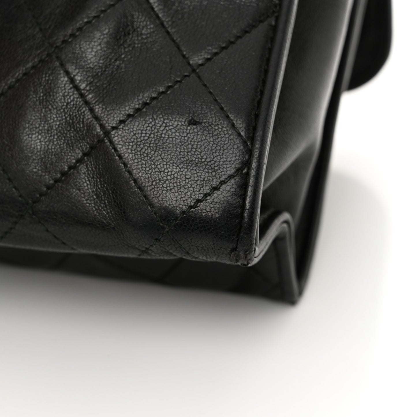 Quilted CC Tassel Flap Bag Black