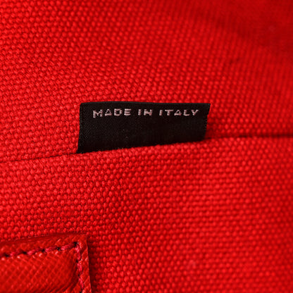 Prada Wicker Canvas Tote Naturale Red 7 of 16