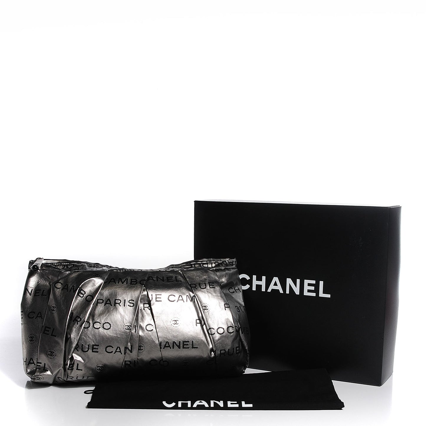 Coated Canvas Unlimited Clutch Dark Silver