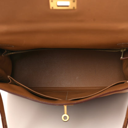 Hermes Courchevel Kelly Retourne 32 Naturelle 5 of 10