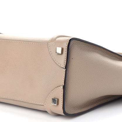 Celine Drummed Calfskin Micro Luggage Dune 8 of 10